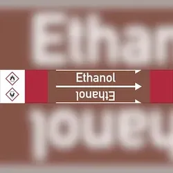 Rohrleitungskennzeichen Ethanol - 33000x105 mm Folie selbstklebend