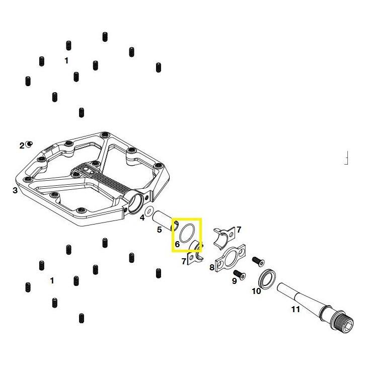 Crankbrothers Pedal Inner O-Ring, O-Ring, Stamp V1, innen (40081885)