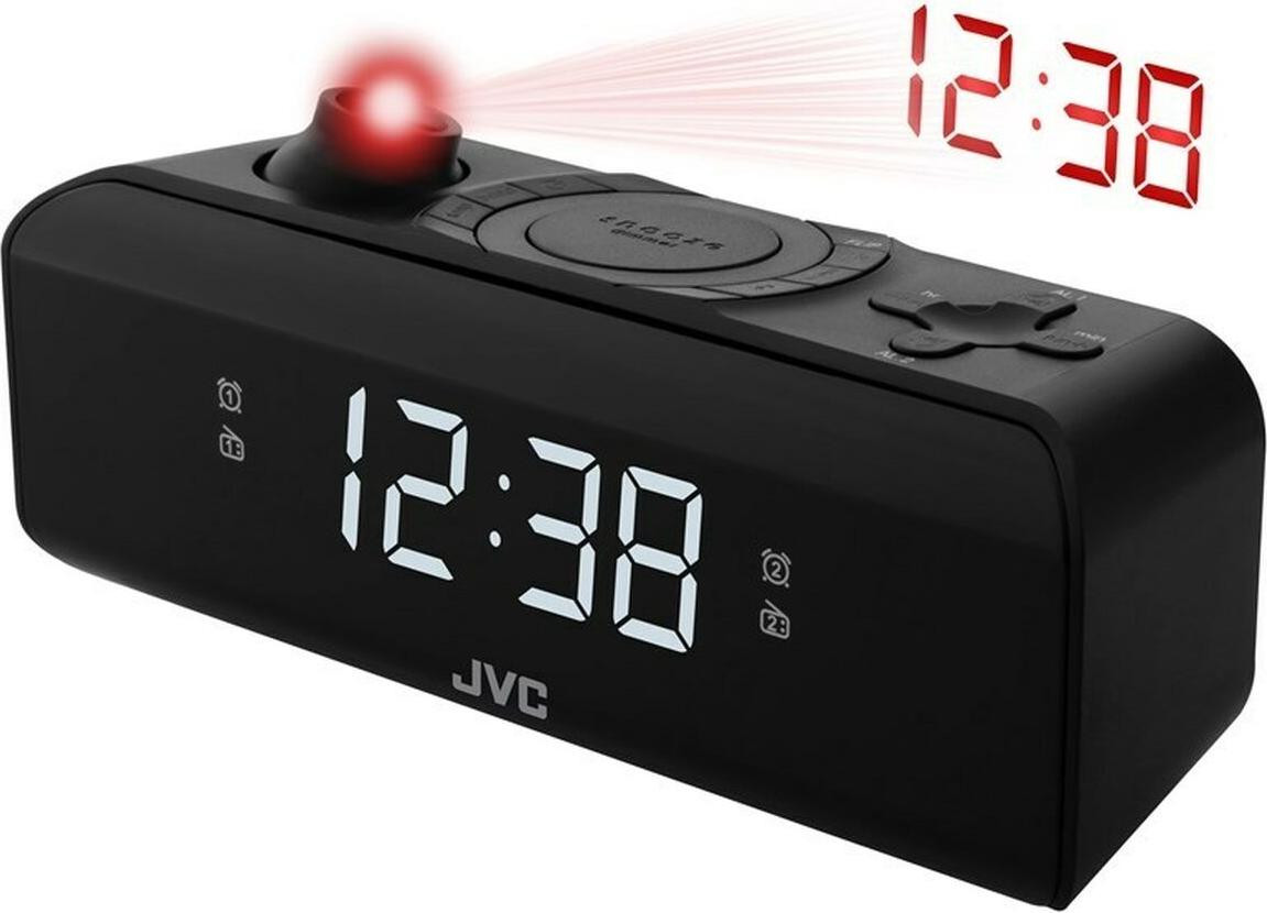 JVC RA-E211B Radio-wekker, zwart