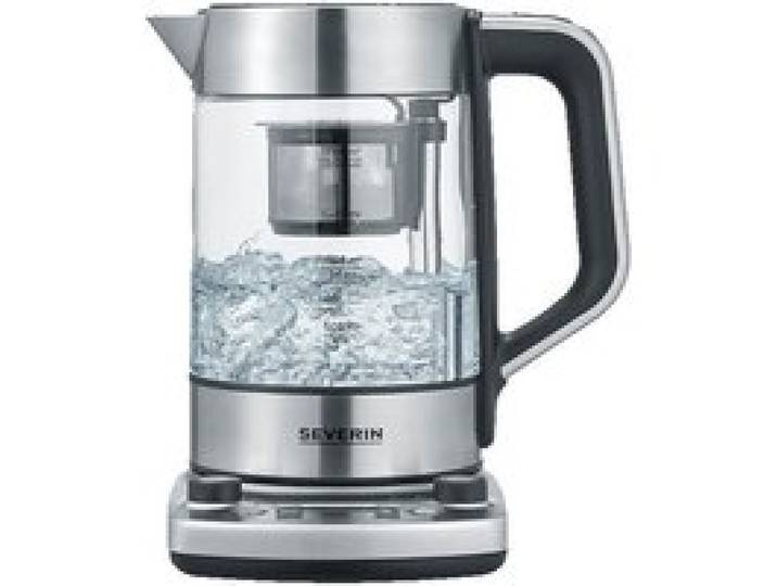 Bouilloire en verre Eau et Thé 1 7L - SEVERIN - WK3422 - Programmable levée automatique du filtre Minuterie inox 3000W