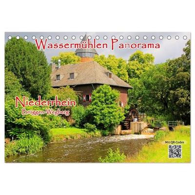 Wassermühlen Panorama Niederrhein Brüggen-Wegberg (Tischkalender 2026 DIN A5 quer), CALVENDO Monatskalender