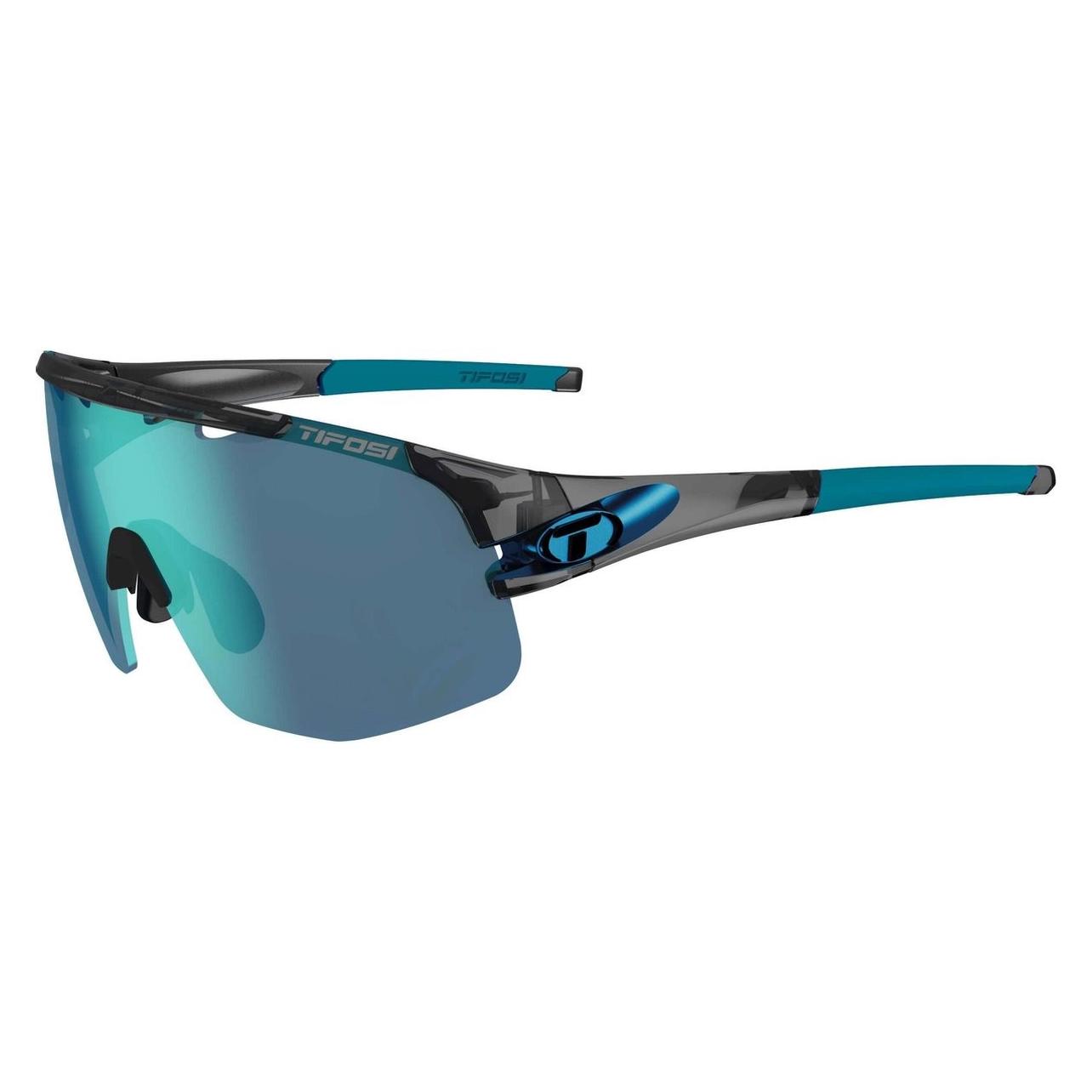Tifosi Sledge Lite Clarion Crystal Smoke Glass (Crystal smoke, Ac Red, Clarion Blue, Clear) (00810067610360)