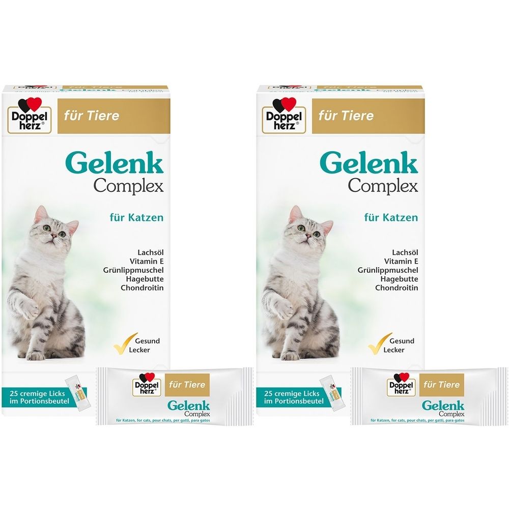 Doppelherz für Tiere Gelenk Complex Katzen Doppelpack 2x25 St Paste