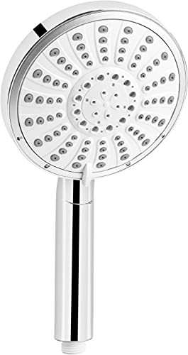 Cornat Handdouche Fundao Verchroomd/Wit met 5 Straalsoorten en Waterbesparende Inzet