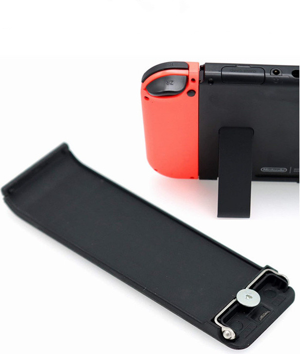 INF Vervangingsset voor kickstand van Nintendo Switch-console, zwart ABS
