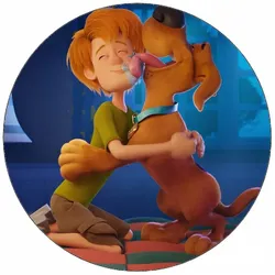 Essbares Papier „Scooby und Roger“, 19,5 cm