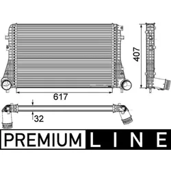 Ladeluftkühler MAHLE CI 208 000P für VW Seat Passat B7 Variant Sharan