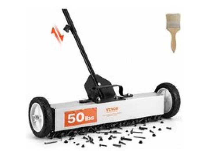 VEVOR Magnetbesen Magnetische Kehrmaschine 77–113 cm, Magnetic Sweeper Magnetisch Magnet Besen Magnetbesen Magnetheber 22,6 kg Magnetkraft Magnetischer Spänesammler Bodenkehrer Kehrmaschine