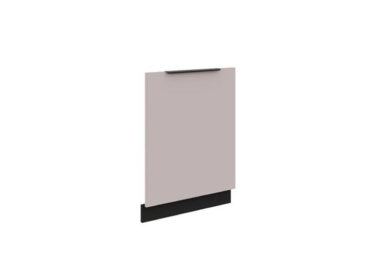 Kuechen-preisbombe Frontblende für vollintegrierten Geschirrspüler 60 cm Küche Arona Kaschmir beige matt + Schwarz Küchenzeile Küchenblock Einbauküche