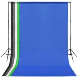 vidaXL Tricia (300 cm, 210 cm), Hintergrundsystem, Schwarz