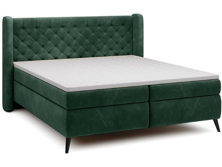 Boxspringbett WERNIGHT MADISON grün 160x200cm weich