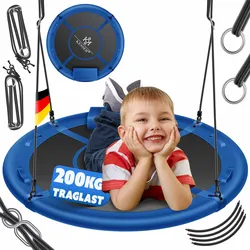 KESSER® Nestschaukel Tellerschaukel Hängeschaukel Rundschaukel Schaukel verstellbar Garten-Schaukel Kinderschaukel Indoor - Outdoor-Schaukel für Kinder & Erwachsene