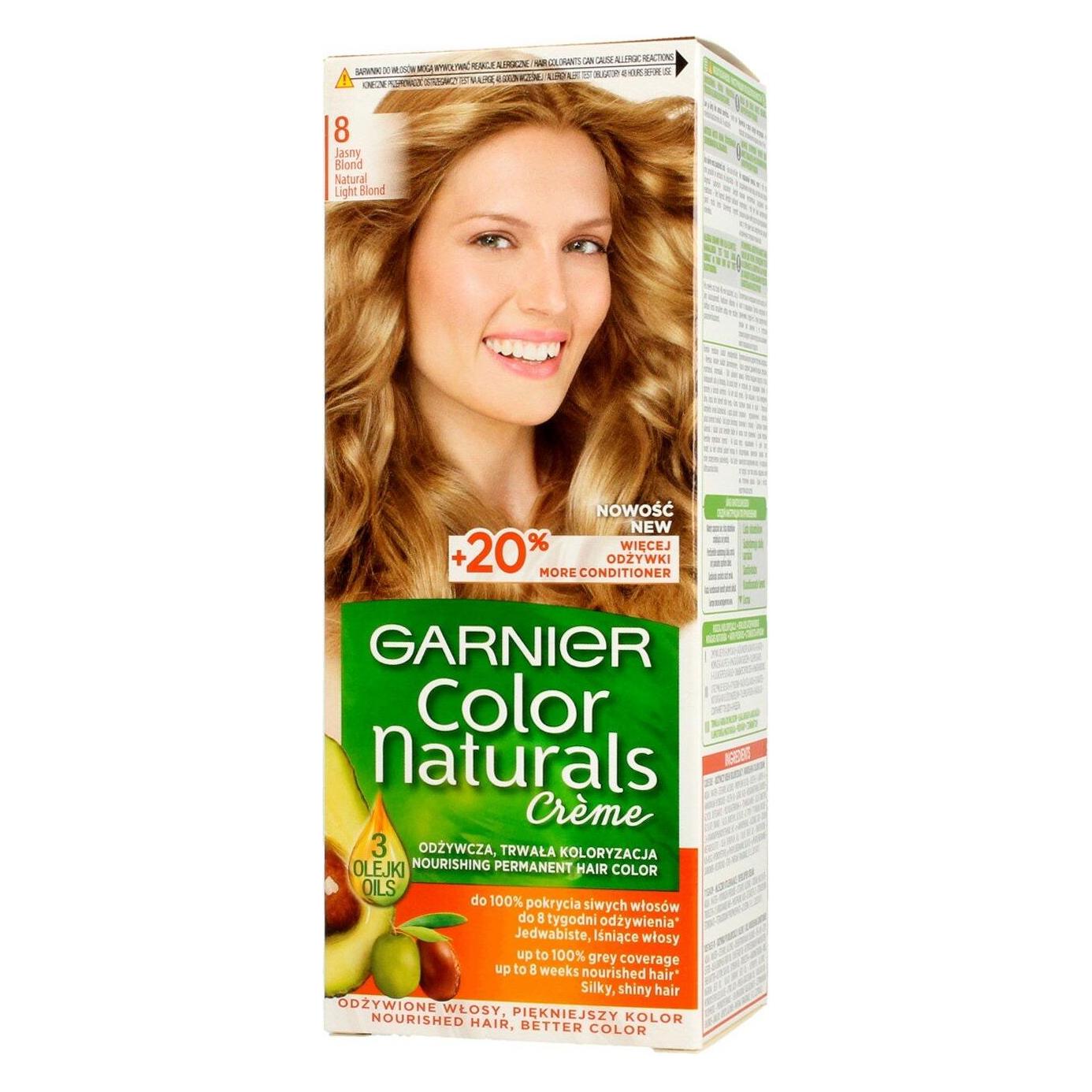 Garnier Color Naturals Hair Dye 8 Lightonde (Hellblond) (3600540179661)