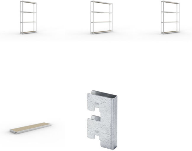 Set META-Regalbau GmbH & Weitspannregal vzk 1700x400x2970 Spanp. +...