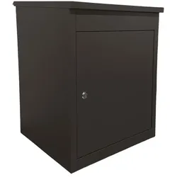 Relaxdays Paketbox für Boden- & Wandmontage Schwarz
