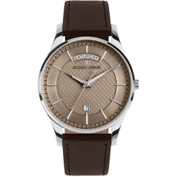 Jacques Lemans 1-2193K Herrenuhr London Quarz Dunkelbraun/Mokka