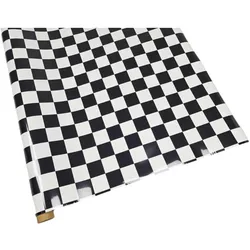 Planet-Hobby Bügelfolie Schwarz / Weiss Quadrat (3x3cm) 5 Meter