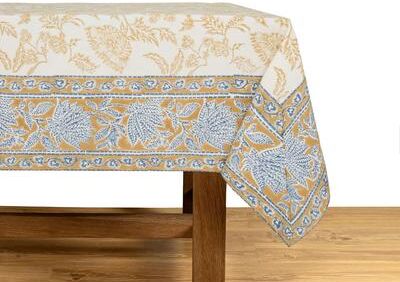 Caravan Chloe Tablecloth - Blue/Brown