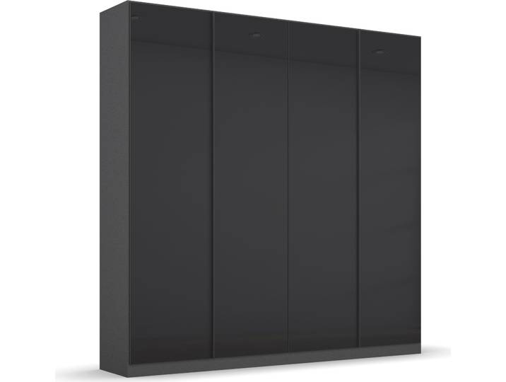 Drehtürenschrank RAUCH Monostar , grau (graumetallic, glas basalt), B:181cm H:210cm T:54cm, Holzwerkstoff, Schränke, Drehtürenschrank, mit Glasfront sowie umfangreicher Innenausstattung