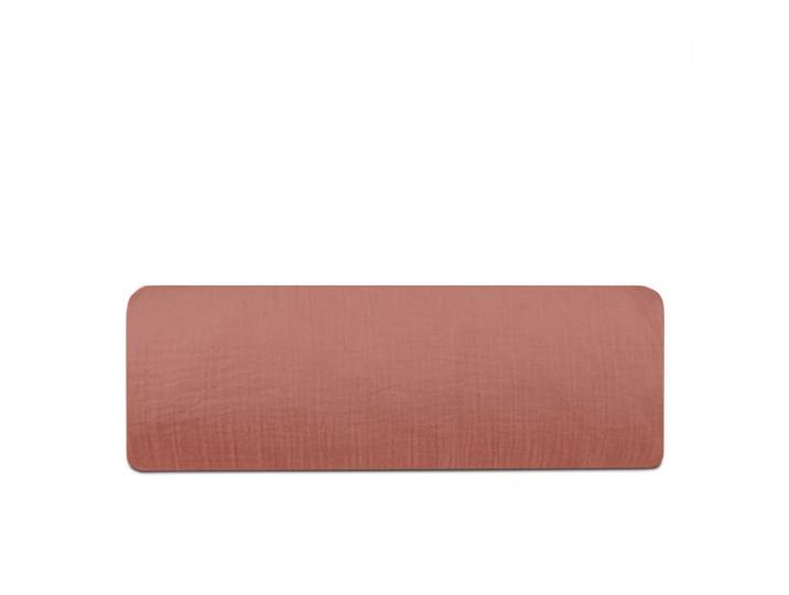 Drap housse gaze de coton terracotta 90x190