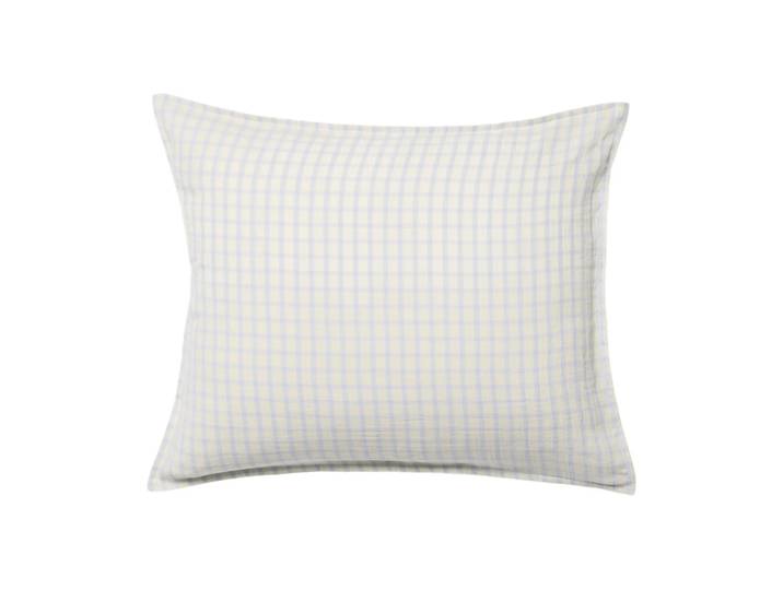 Garbo&Friends Taie d’oreiller en mousseline Gingham Sky Blue Sky 50x60 cm