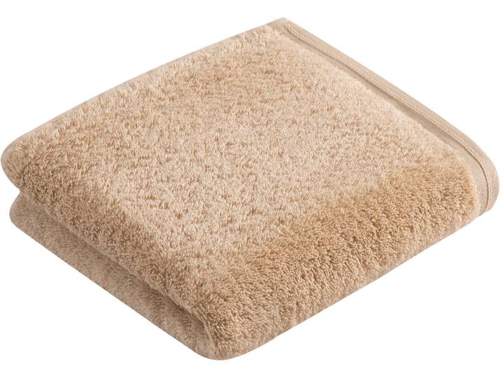Handtuch VOSSEN Vegan Life , beige (tibet), B:50cm L:100cm, Webfrottier, Obermaterial: 100% Baumwolle, Handtücher, Handtuch, 100% vegan