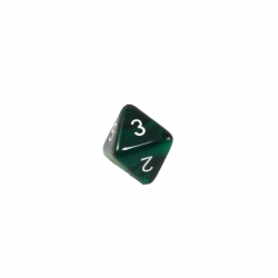 Halmakegel.com 8-seitiger Würfel - Oktaeder - W8 - transparent - grün 269371