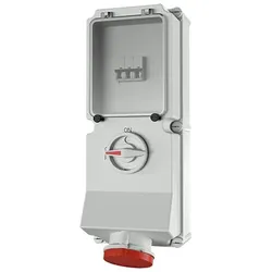Mennekes 7221 Wanddose DUO, 63A4p6h400V, IP44