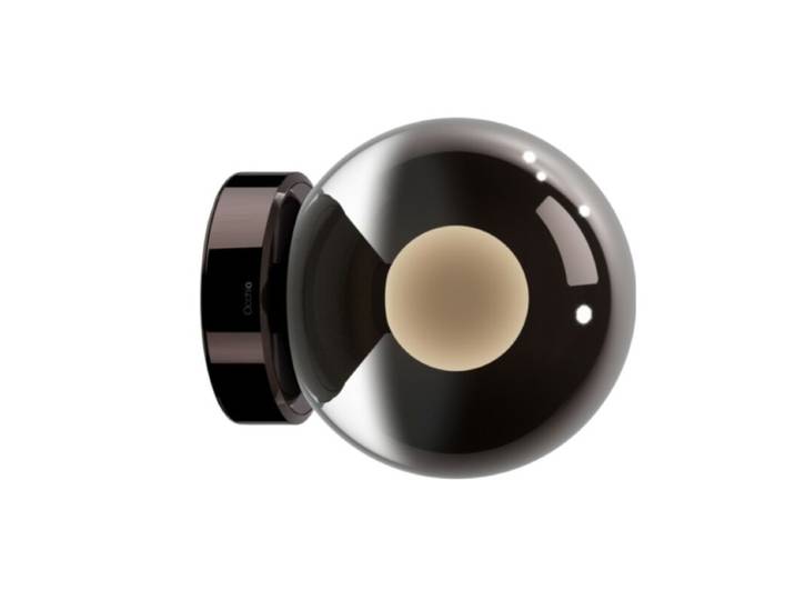 Occhio Wandleuchte Luna scura up, aus glänzendem Glas, LED-Fire
