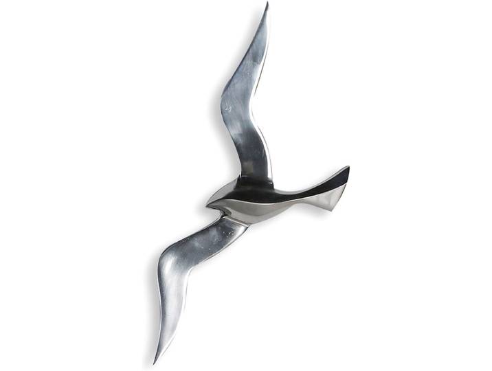 Wanddekoobjekt GILDE Wandobjekt Vogel Flying Bird , silber (silberfarben), B:19cm H:48cm T:3cm Ø:0cm, Aluminium, Wanddekoobjekte, Wanddekoobjekt, Poliertes Aluminium, maritimer Look, Wandeko