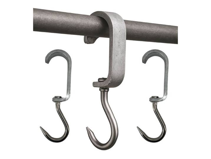 TronicXL S-Haken 10 Stück Euro-Haken Din 5047 35x12 mm Rohrbahnhaken Rohrhaken, Fleischerhaken Fleischerei Metzgerei Zubehör