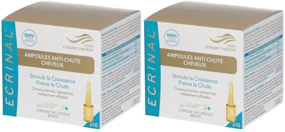 Ecrinal Soin Intensif Cheveux Ampoules Anti-Chute à l'ANP 2+ x2 2x50 ml Zahnbürste