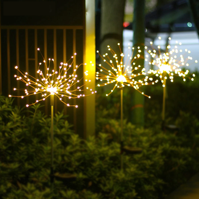 HomeDecorAndMore LLC Solar Sparkler Lights For Garden Paths & Walkways Warm White (2 Pack)
