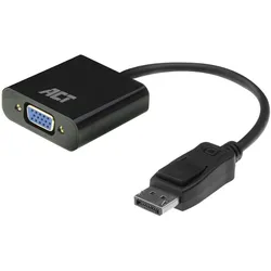 ACT AC7515 Videokabel-Adapter 0,15 m DisplayPort VGA (D-Sub) Schwarz (DisplayPort), Video Adapter, Schwarz