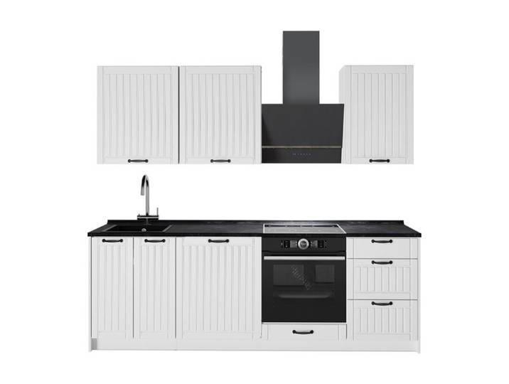 Cuisine Fame-Line 230cm PT Anthracite Blanc campagne/Blanc Vicco 64033
