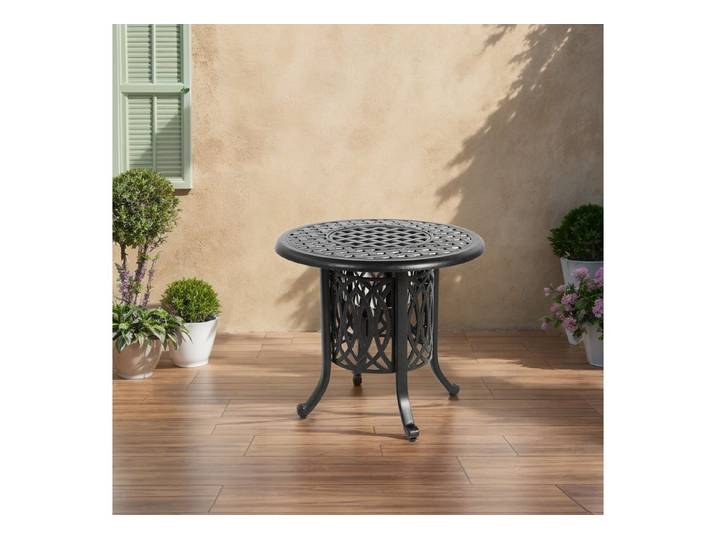 HAUSS SPOLE Beistelltisch Aluminium Seitentisch Endtisch für Terrasse, Hinterhof, Poolbereich
