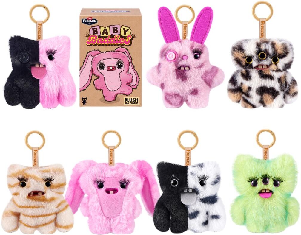 Zuru Llavero Peluche Blind Box 14 cm Baby Baddies Fugg Fuggler modelos surtidos.