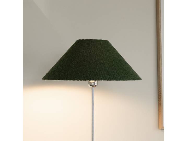 Iris Stehleuchte grün/chrom Textil Ø 45 cm - Globen Lighting - Wohnzimmer - Modern - Stoff / Textil - Einflammig