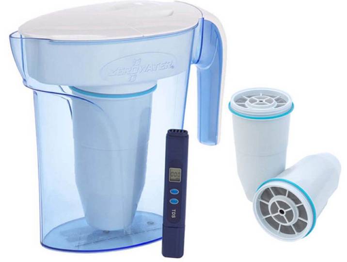 ZeroWater Waterfilterkan 1.7 Liter - Inclusief 3 Filters en TDS meter - 5-traps Waterfilter systeem- Filtert PFOA\, PFOS\, lood\, chroom\, kwik en chloor