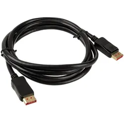 InLine DisplayPort — DisplayPort (2 m), Videokabel, Schwarz