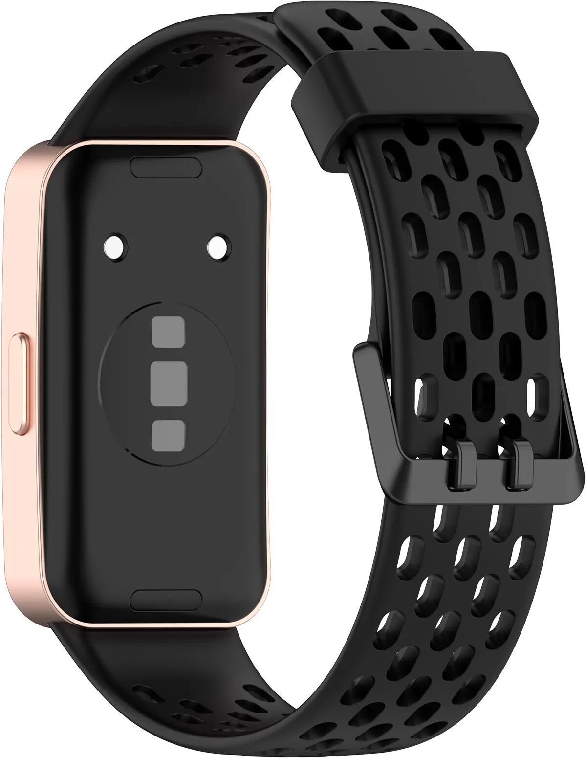 INF Ersatzarmband für Huawei Band 10/9/8 - Atmungsaktives Lochdesign Schwarz