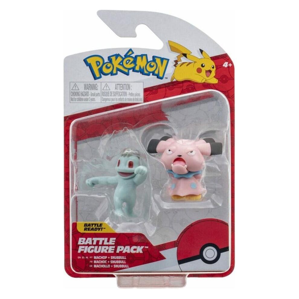 Jazwares Pokémon Battle Figure Set Figuren 2er-Pack Machollo, Snubbull (43071653)