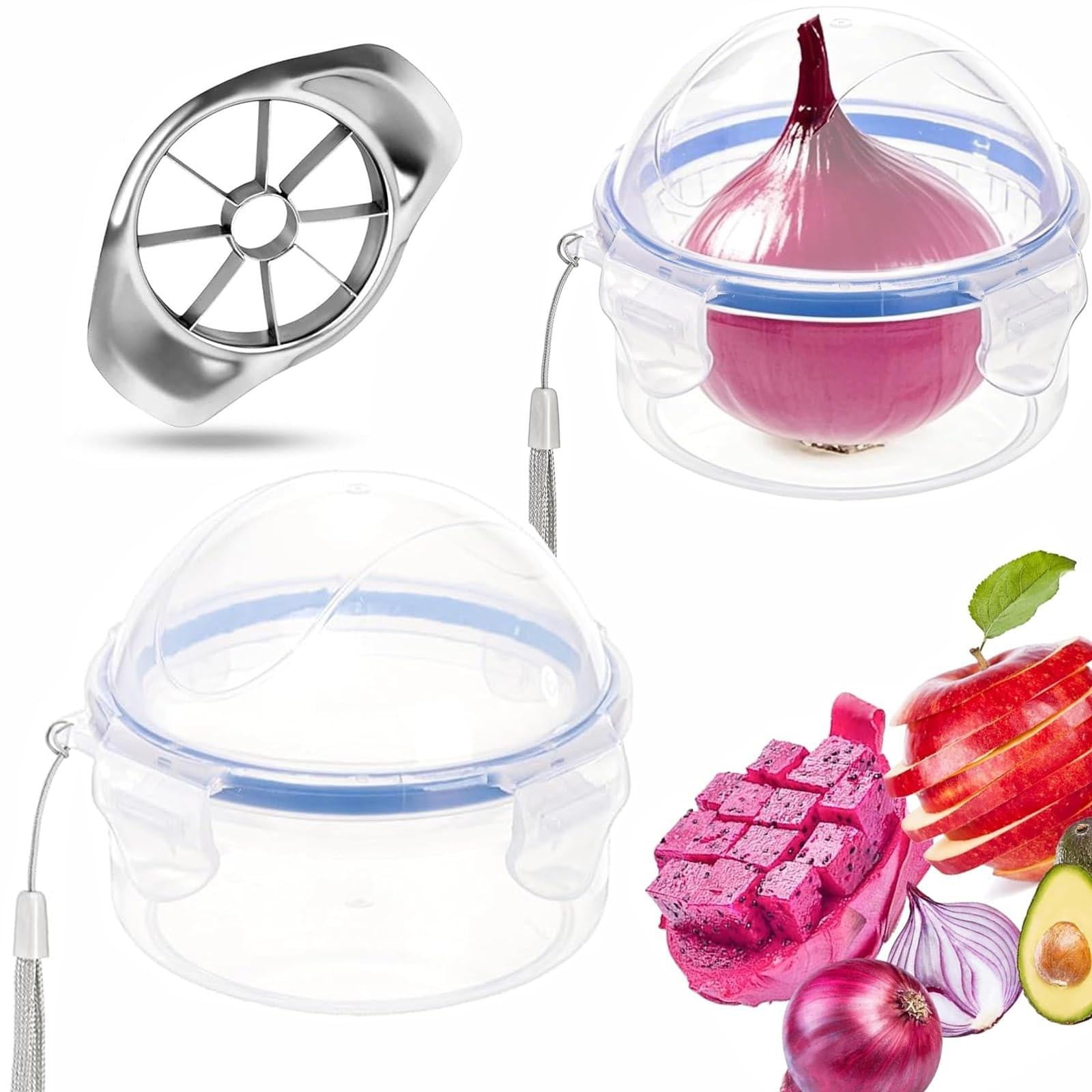 Elzusha Fruitopslagcontainers met Appelsnijder - 2 stuks
