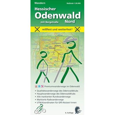 Wandern, Hessischer Odenwald Nord mit Bergstraße, Sonstige von Michael Messer, Meki Landkarten, 978-3-947593-24-8