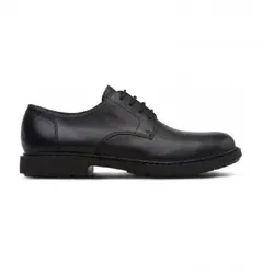 Camper für Herren. K100152-021 Schwarze Neuman-Lederschuhe (43), Wohnung, Schnürsenkel, Lässig, Klassisch