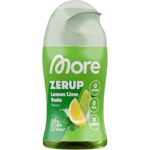 More Sirup Zerup Lemon Lime Soda, zuckerfrei, Getränkesirup für ca. 8 Liter Fertiggetränk, 65 ml