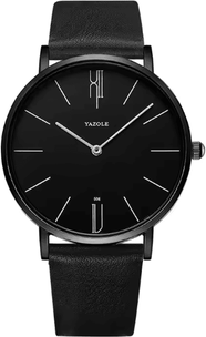 Inspire Essentials Mens Military Style Quartz Watch Genuine Leather Strap b