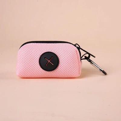Uplifted Finds Canvas Dog Poop Bag Holder Outdoor Pet Waste Bag Dispenser pink