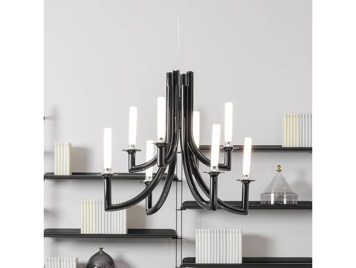 Khan Pendelleuchte Black - Kartell - Wohnzimmer - Design - Kunststoff - Mehrflammig