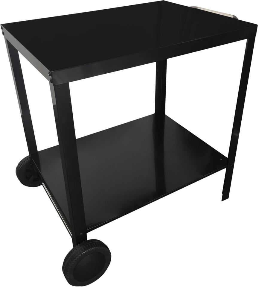 Happy Garden Desserte pour plancha en acier noir Noir 81x80x65cm